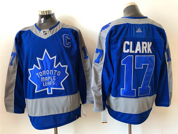 Womens Toronto Maple Leafs Retired Player #17 Wendel Clark Blue 2021 adidas NHL REVERSE RETRO JERSEYS Womens Toronto Maple Leafs Retired Player #17 Wendel Clark Blue 2021 adidas NHL REVERSE RETRO JERSEYS